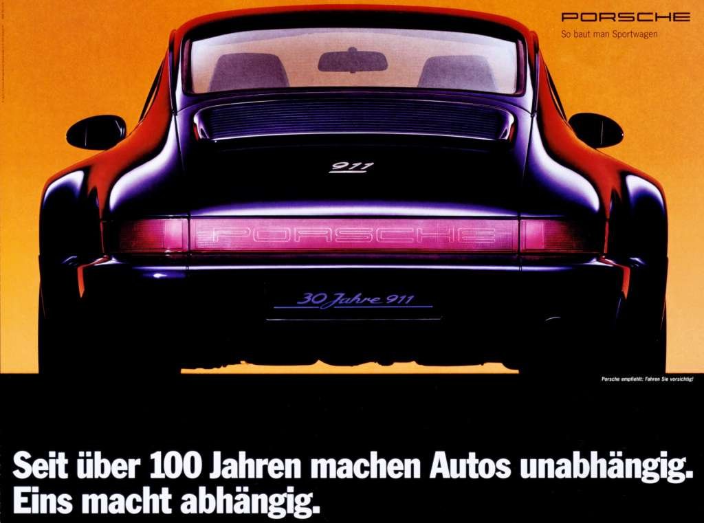 Porsche 964 Jubiläumsmodell Werbung