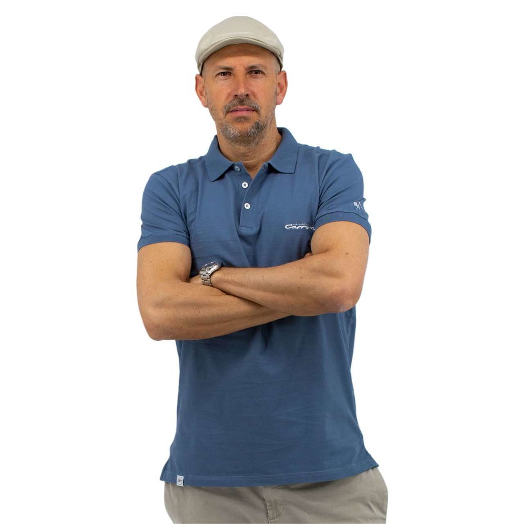 Groß (La Vida es una Carrera Polo Shirt Blau -1 (1))