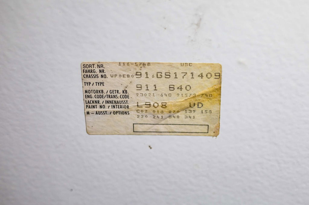 Porsche 911 Carrera 3.2 (US)