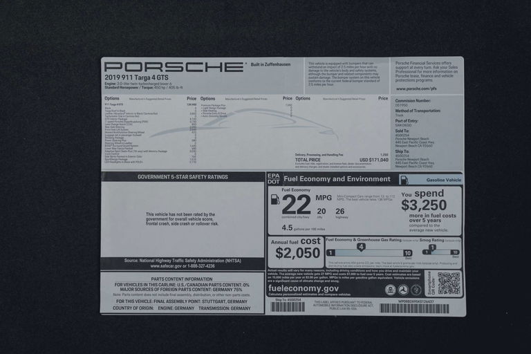 Porsche 991.2 Targa 4 GTS