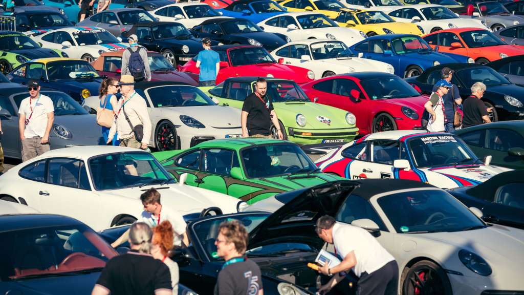 Porsche Festival of Dreams parking lot