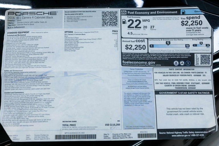 Porsche 991 Carrera 4 Black Edition