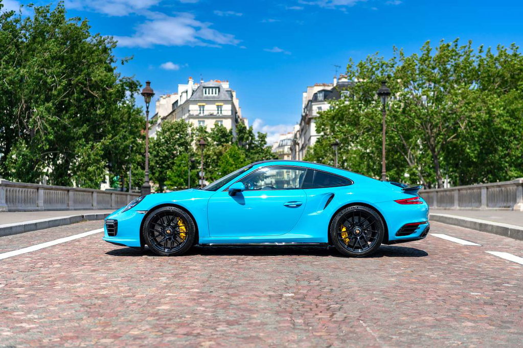 2018 Porsche (911) 991 Turbo S in Miami Blue for sale