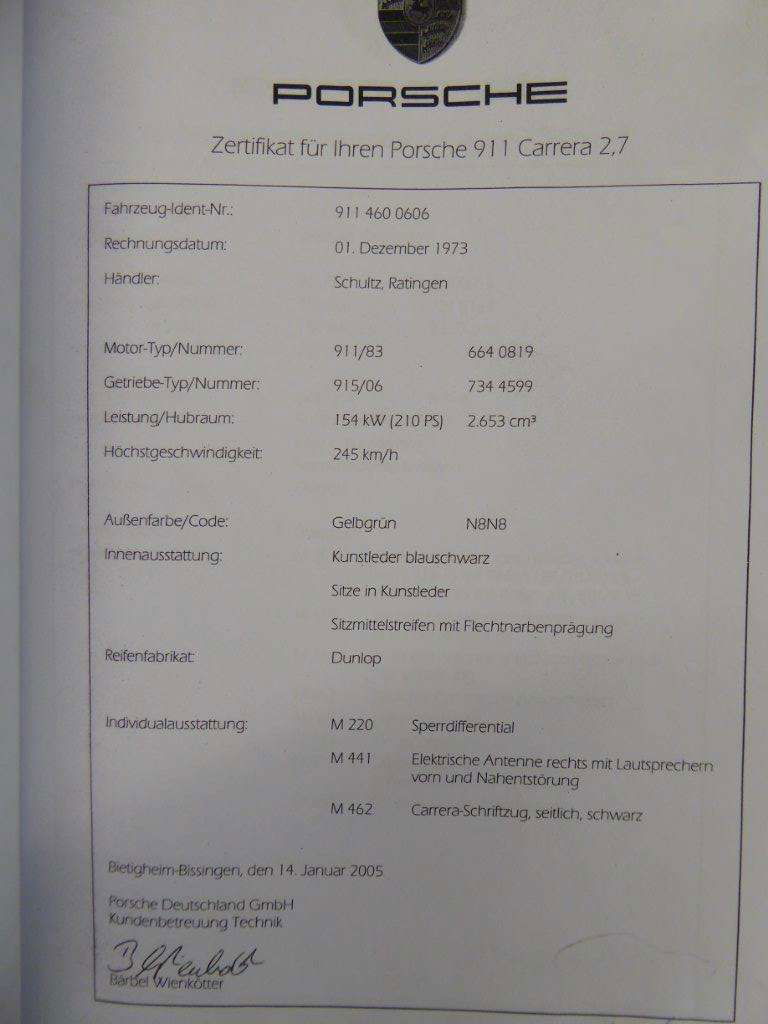 Porsche 911 Carrera 2,7