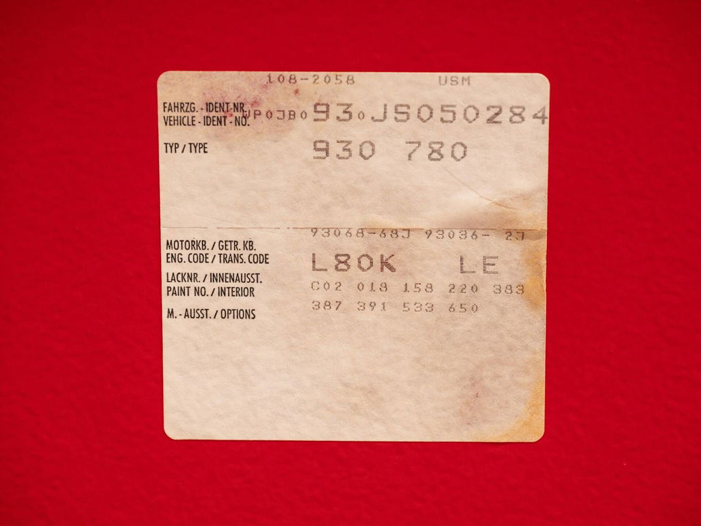 Porsche 911 Turbo 3.3 (US)