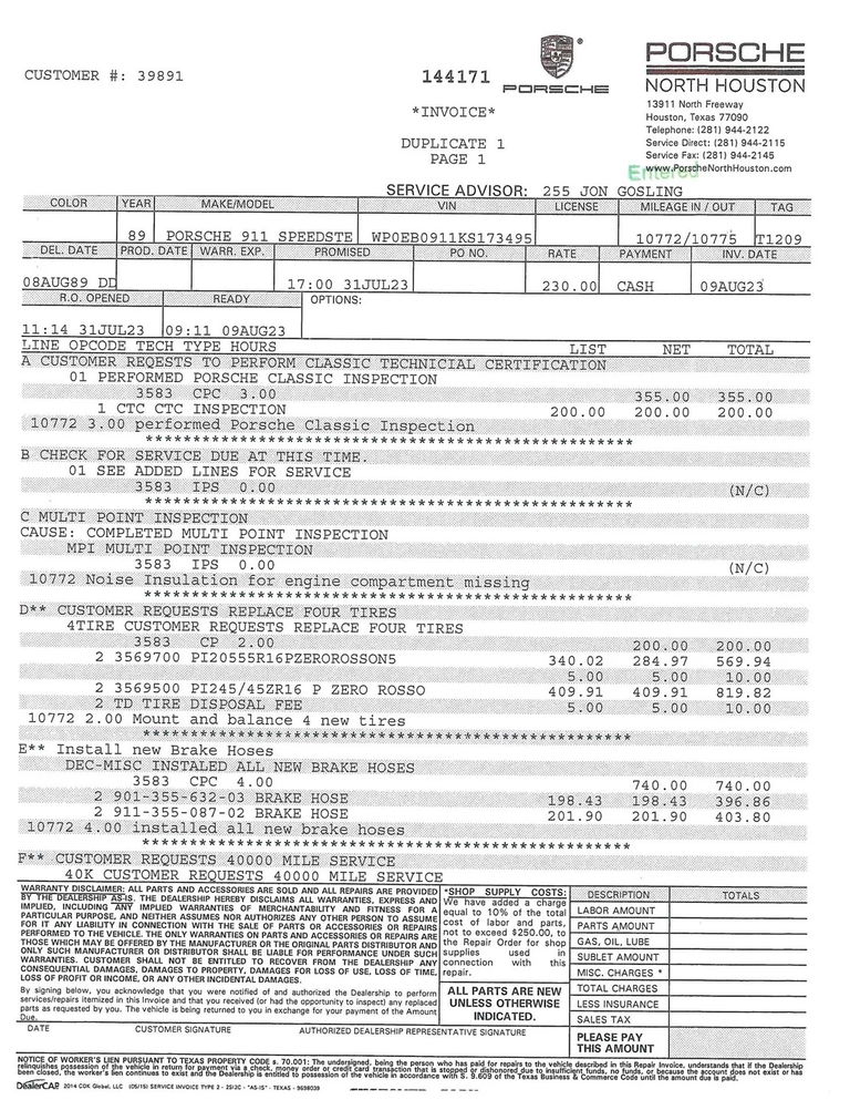 Porsche 911 Carrera 3.2 Speedster (US)