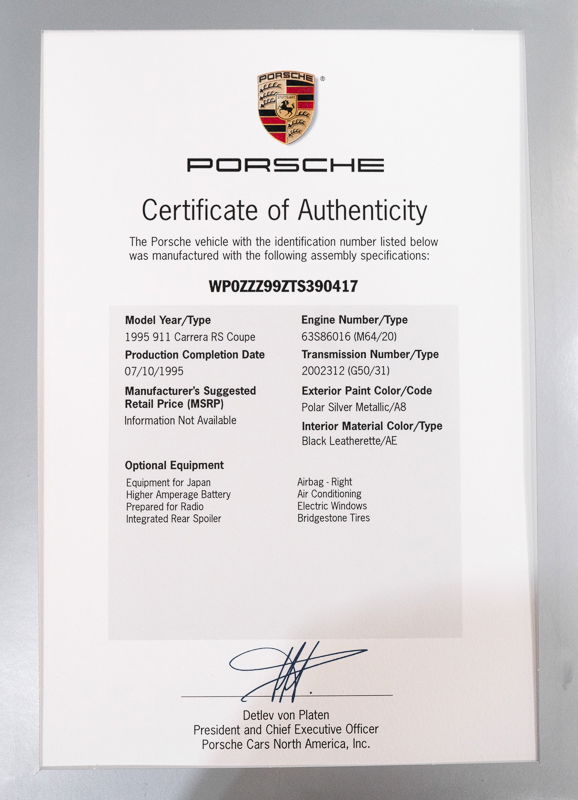 Porsche 993 Carrera RS