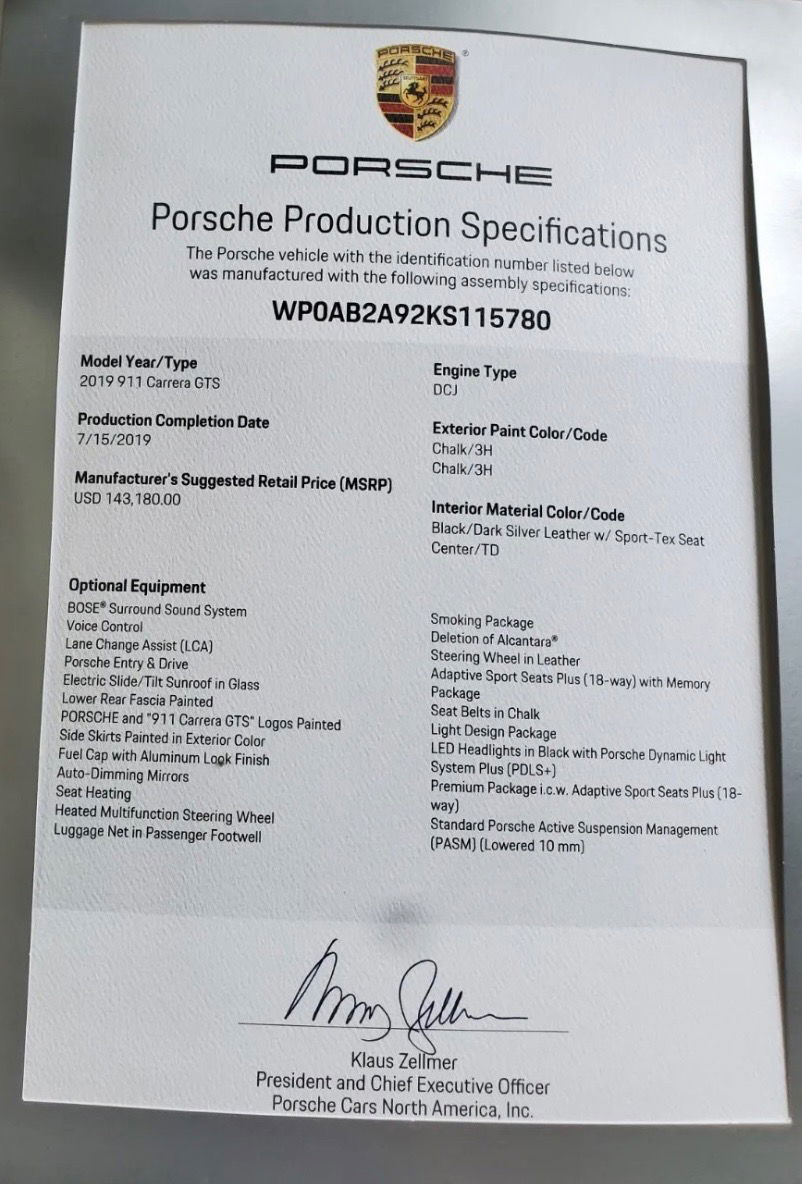 Porsche 991.2 Carrera GTS