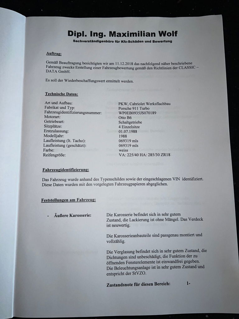 Porsche 911 Turbo Flachbau