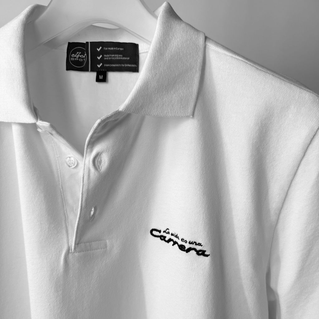 Polo Shirt La vida es una Carrera White - Driver's Collection ...