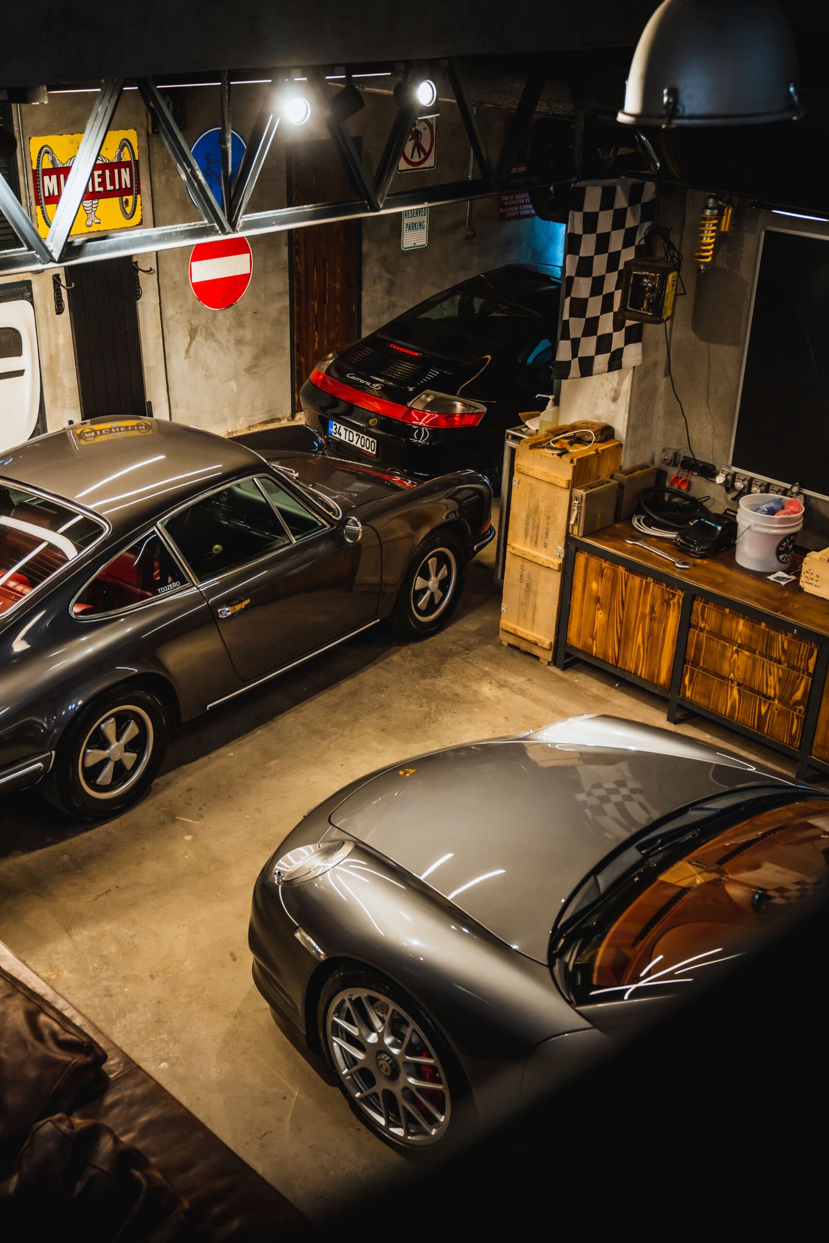 Onur Alpan's Porsche garage in Istanbul