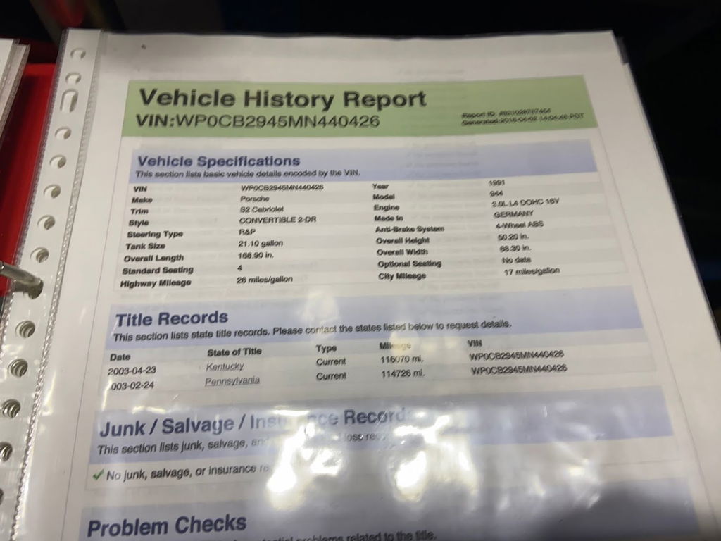 Porsche 944 S2 Cabriolet