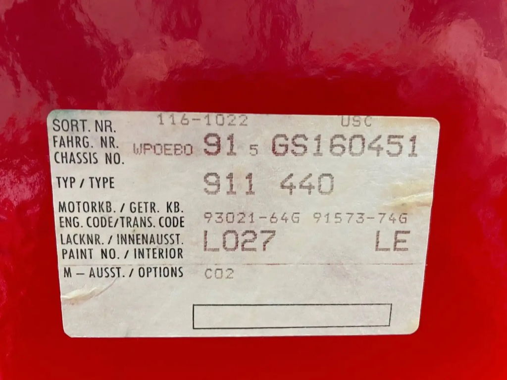 Porsche 911 Carrera 3.2 WTL