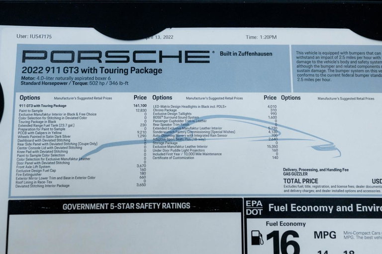 Porsche 992 GT3 Touring