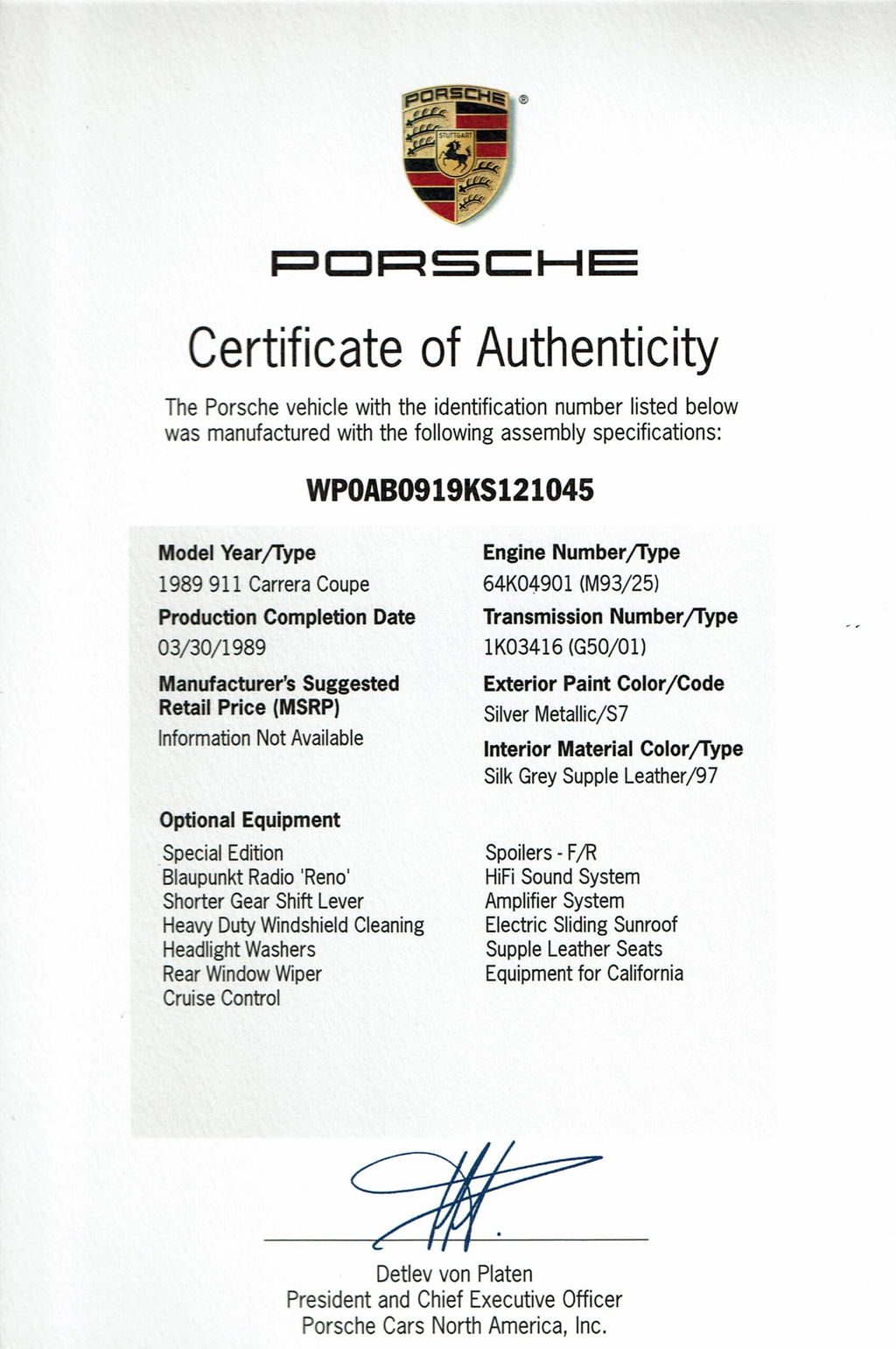 Porsche 911 Carrera 3.2 “25 Jahre 911”