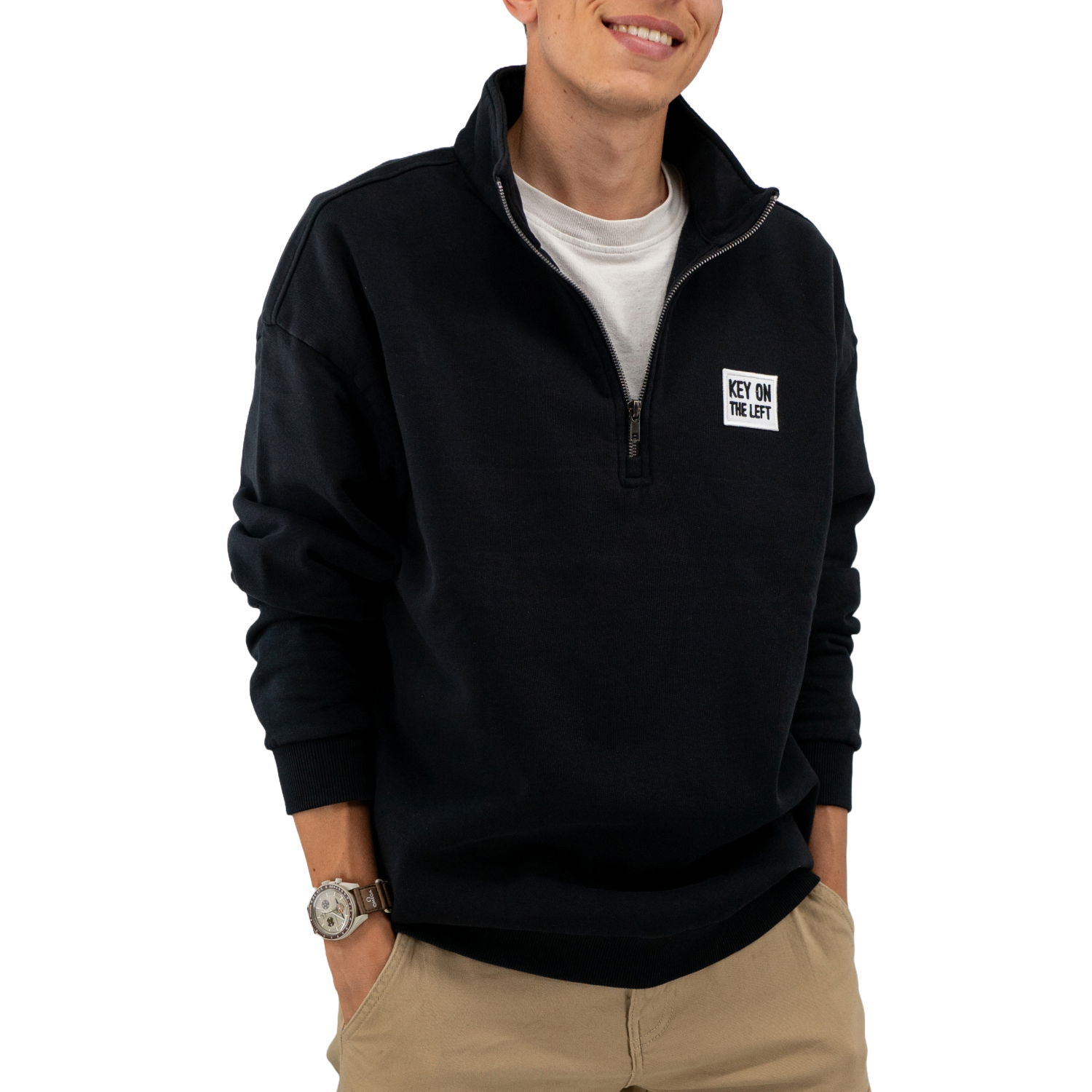 Half-Zip Sweater Key on the left - Driver's Collection Half-Zip Sweater Key on the left - Driver's Collection
