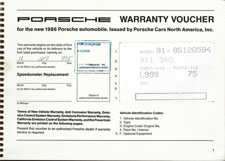 Porsche 911 Carrera 3.2 (US)