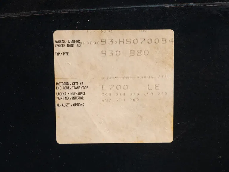 Porsche 911 Turbo 3.3 (US)