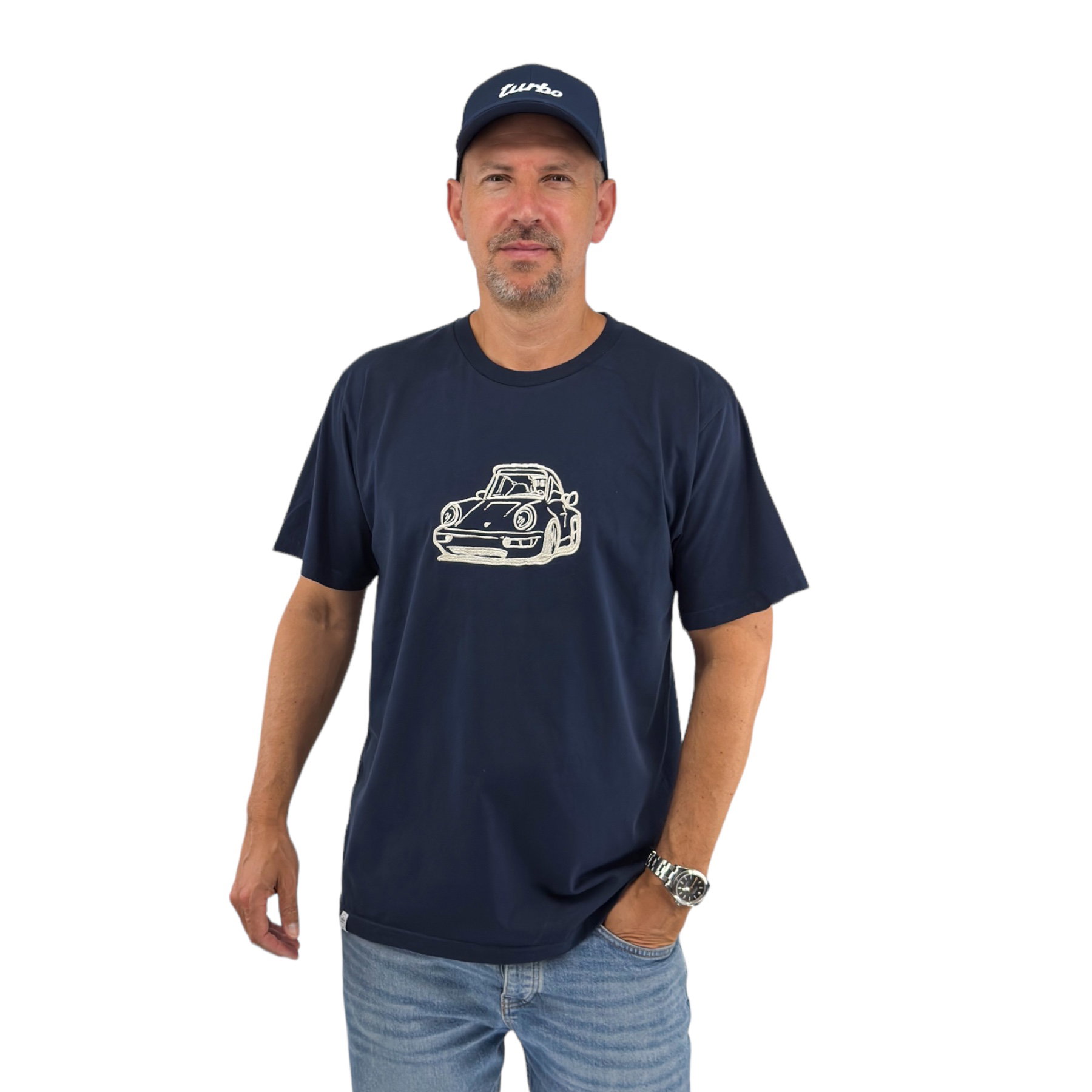 T-Shirt Doodle Navy Unisex - elferspot.com - Elferspot Shop