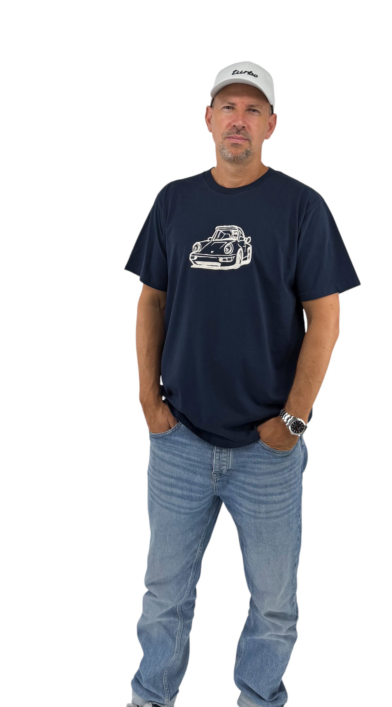 T-Shirt Doodle Navy Unisex - elferspot.com - Elferspot Shop