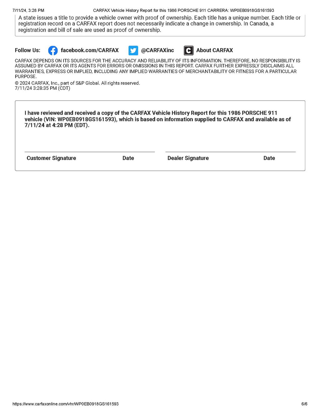Porsche 911 Carrera 3.2 (US)