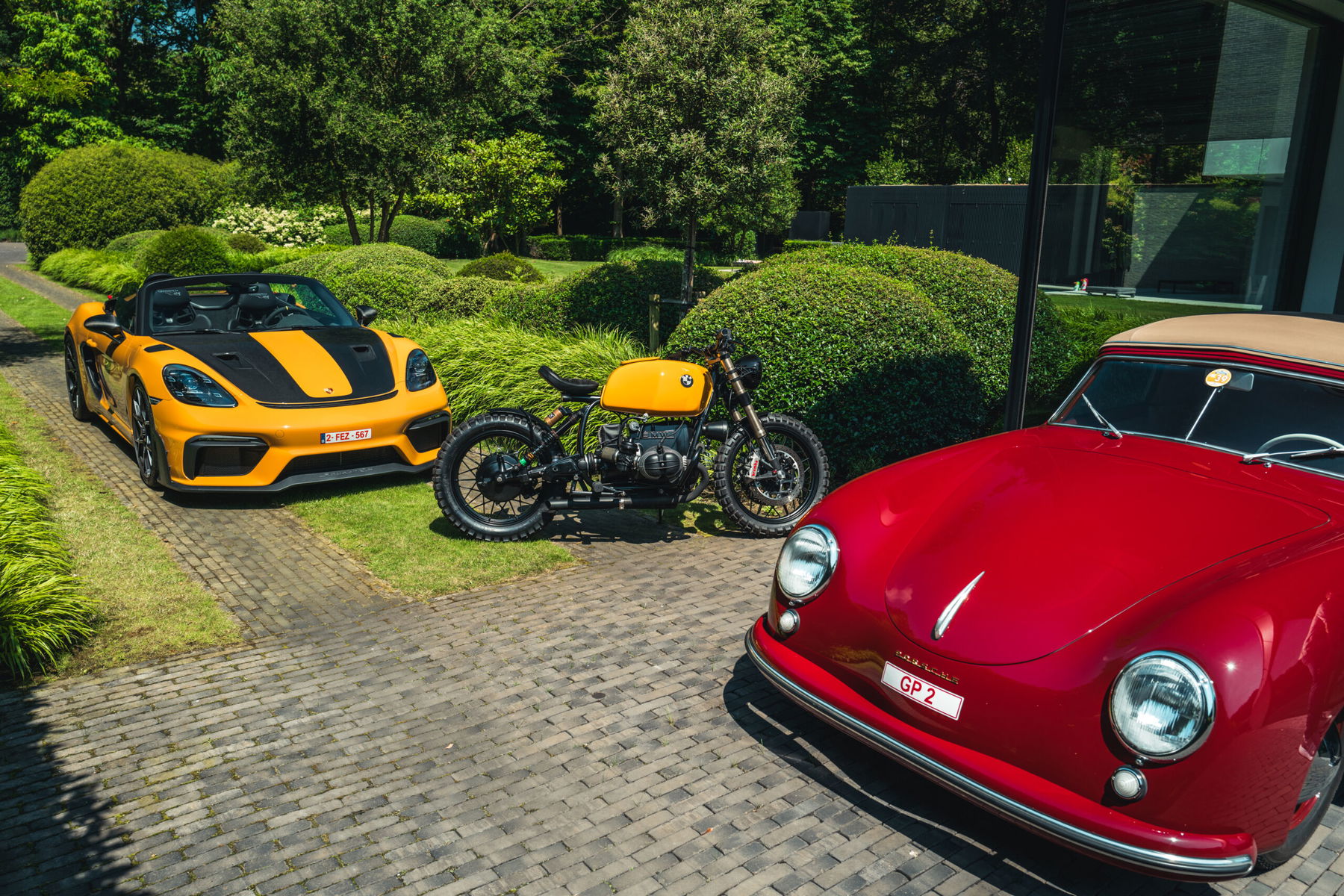 Guy Pasmans Porsche 718 Spyder RS, BMW R100 Café Racer & 356 pre-A 1500 Super