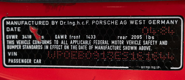 Porsche 911 Carrera 3.2 (US)