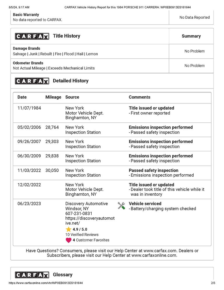 Porsche 911 Carrera 3.2 (US)