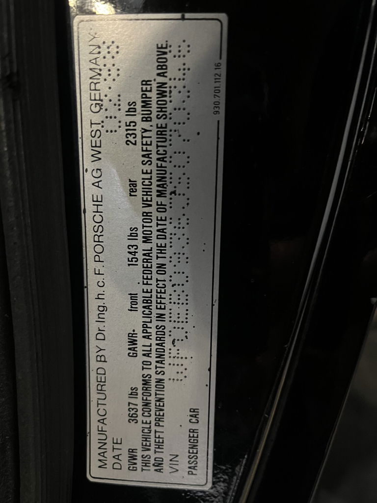 Porsche 911 Turbo 3.3 (US)