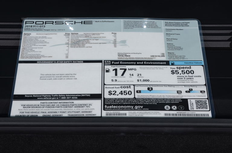 Porsche 991 GT3 Touring