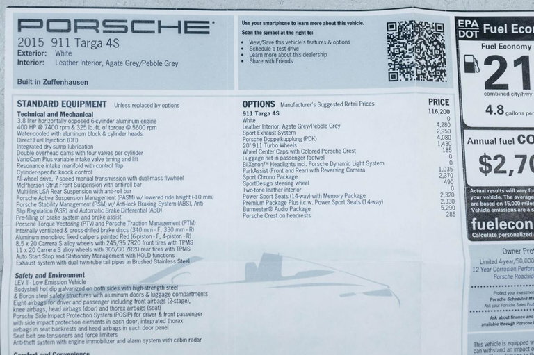 Porsche 991 Targa 4S