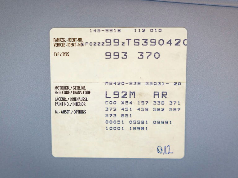 Porsche 993 Carrera RS