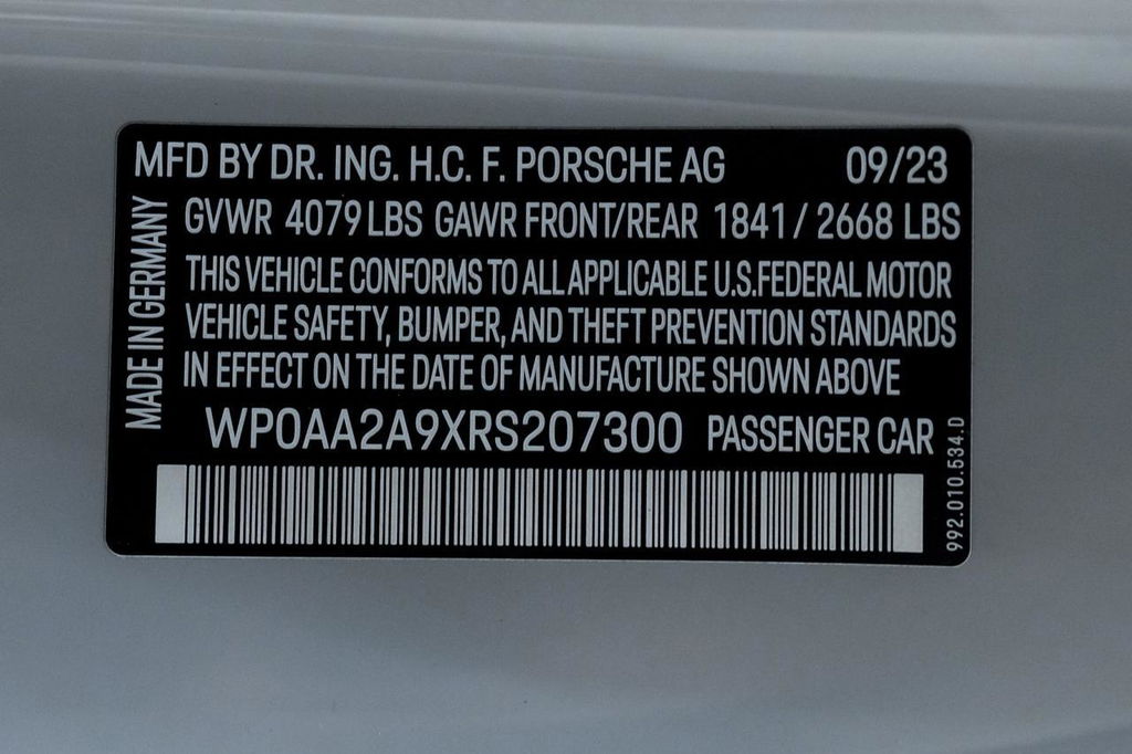 Porsche 992 Carrera T