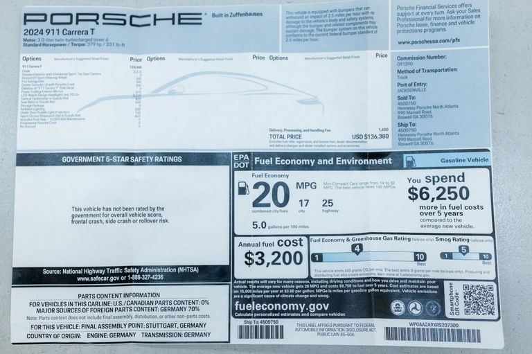 Porsche 992 Carrera T