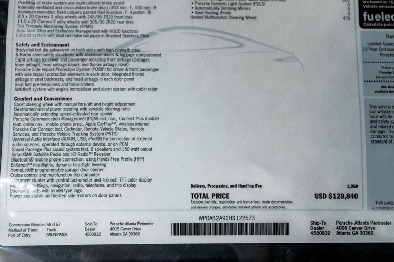 Porsche 991.2 Carrera 4S