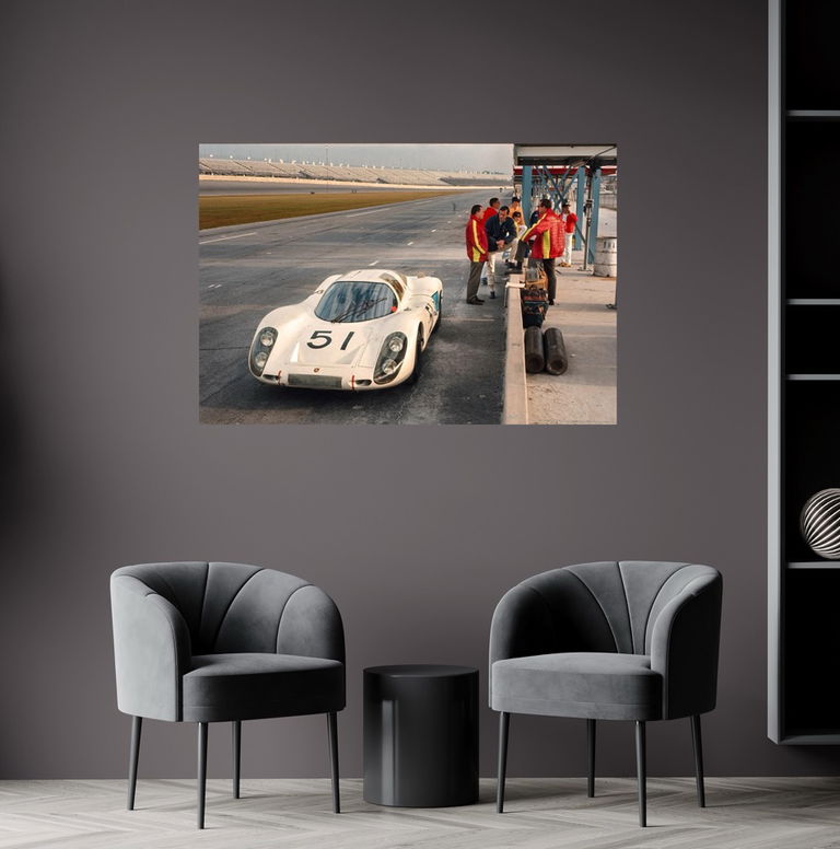 Fine-Art Metal-Print - The Daytona 1968 Series by Hans Mezger