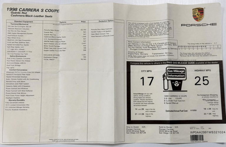 Porsche 993 Carrera S