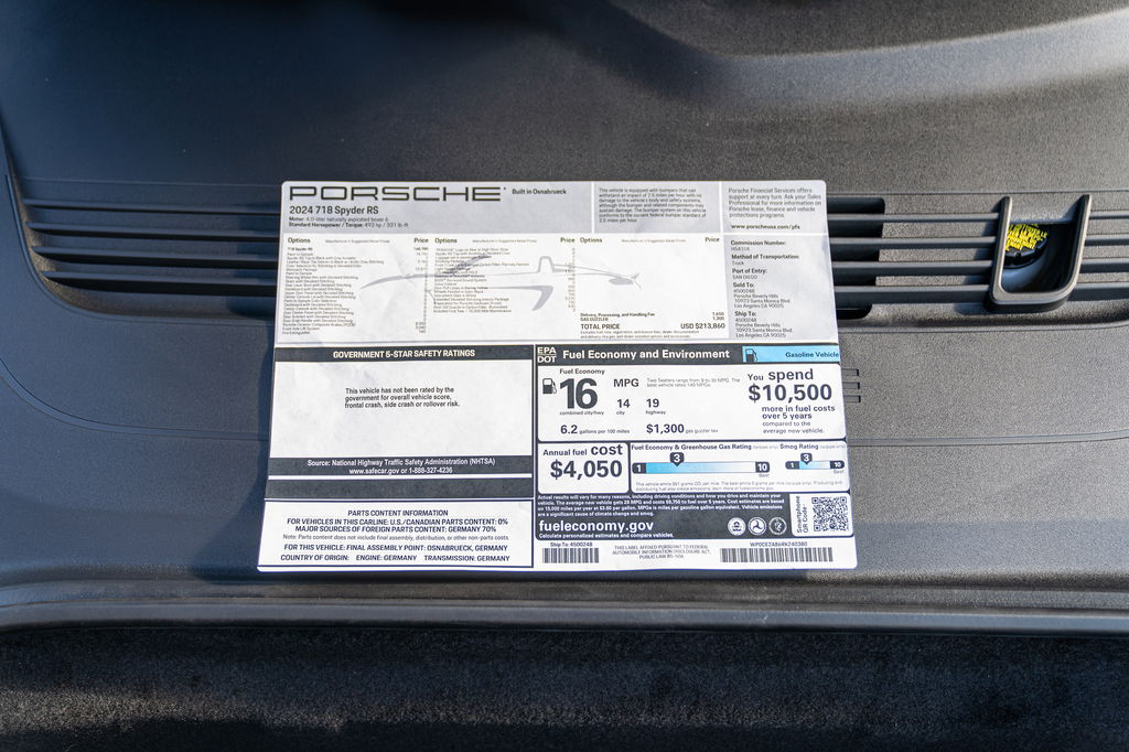 Porsche 718 Spyder RS