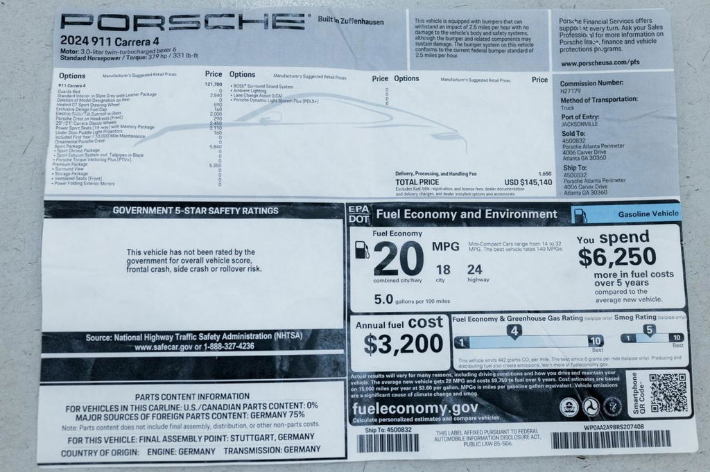 Porsche 992 Carrera 4