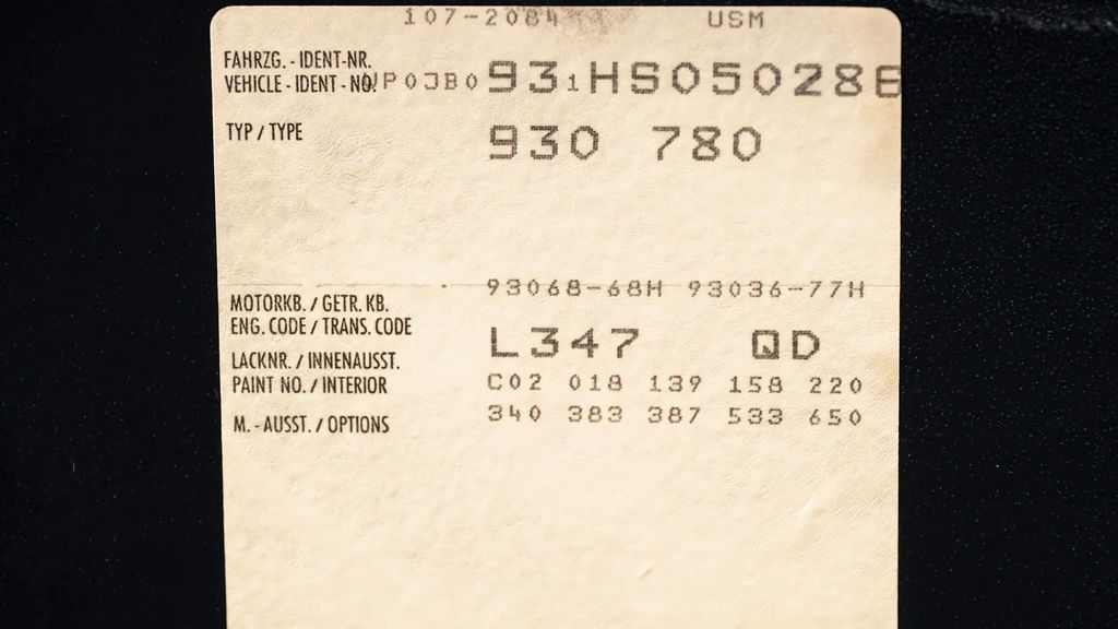 Porsche 911 Turbo 3.3 (US)