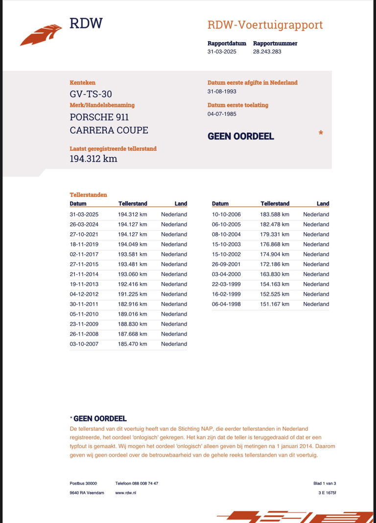 Porsche 911 Carrera 3.2