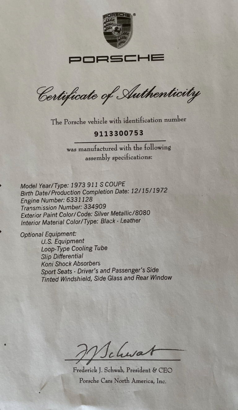 Porsche 911 S (F-Modell)