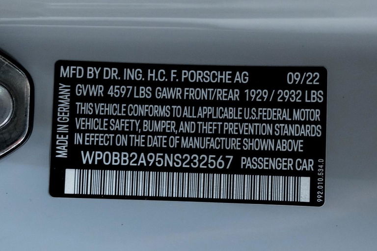 Porsche 992 Targa 4 GTS