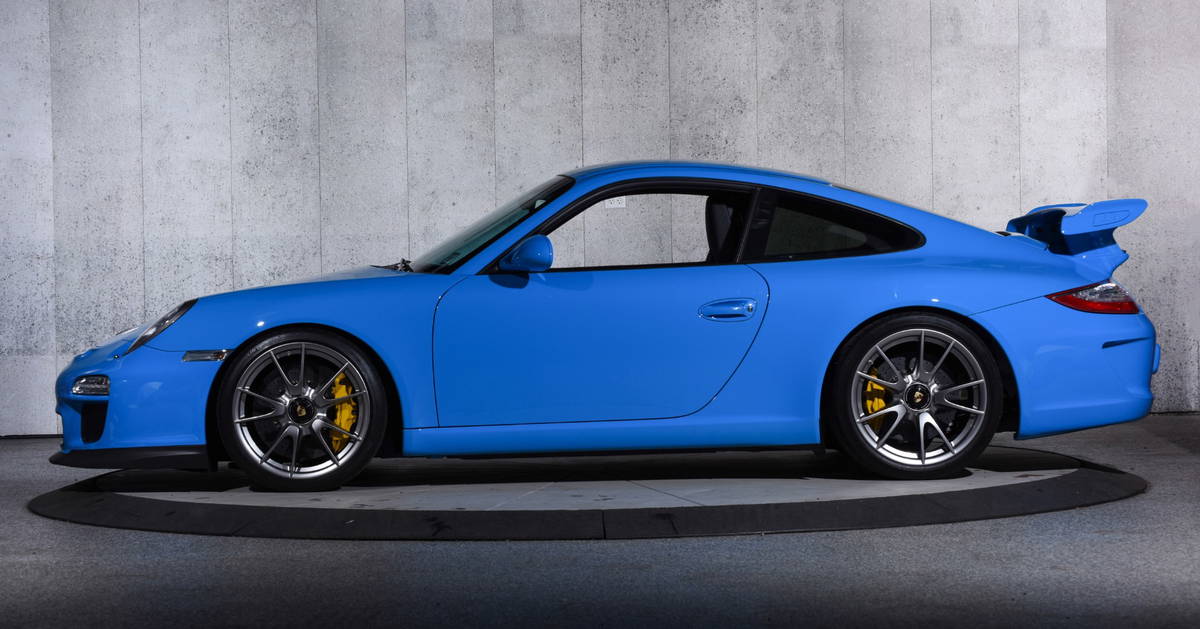 COCHE DE SLOT RACING PORSCHE 997 GT3 – 1:43, AZUL, LICENCIA OFICIAL, PARA CIRCUITOS CARRERA GO