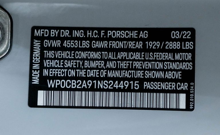 Porsche 992 Carrera 4S