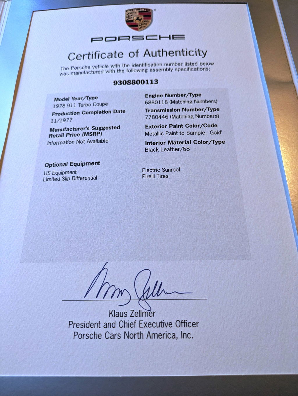 Porsche 911 Turbo 3.3 (US)