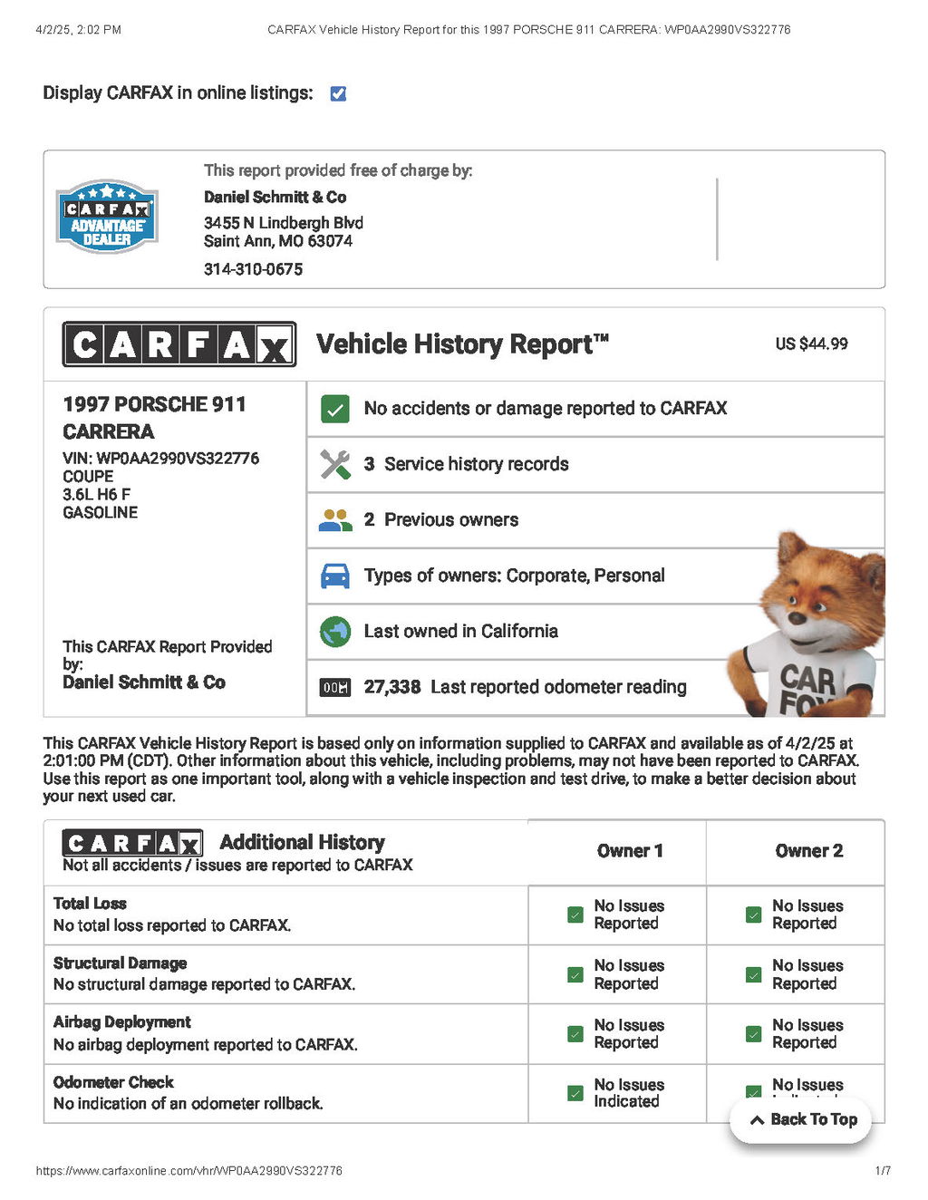 Porsche 993 Carrera S