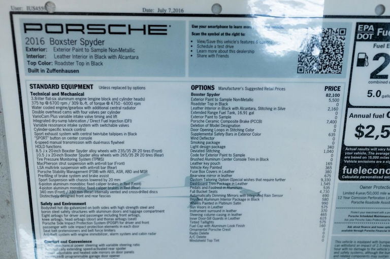 Porsche 981 Boxster Spyder