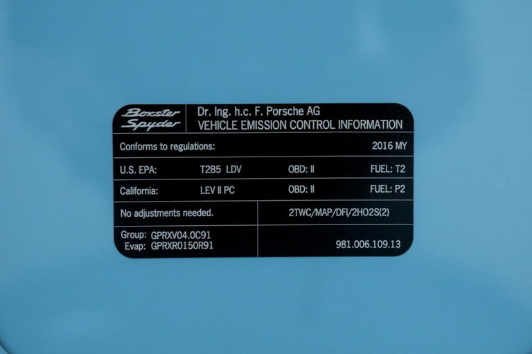 Porsche 981 Boxster Spyder