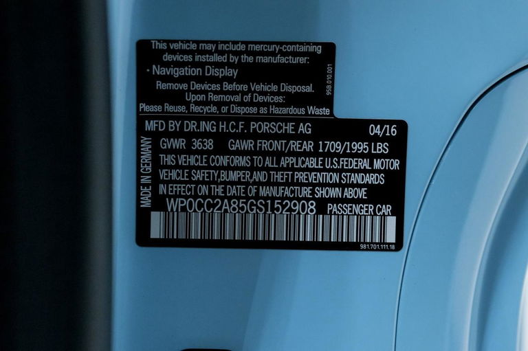 Porsche 981 Boxster Spyder